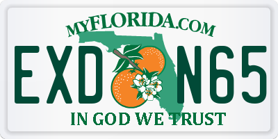 FL license plate EXDN65