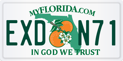 FL license plate EXDN71
