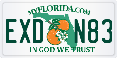 FL license plate EXDN83