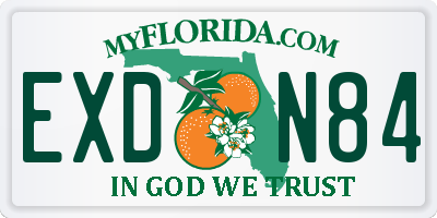 FL license plate EXDN84