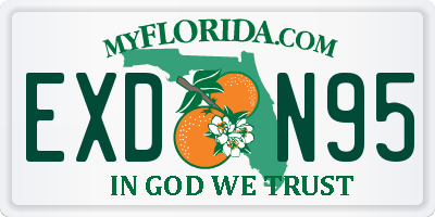 FL license plate EXDN95