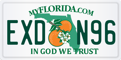 FL license plate EXDN96