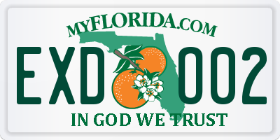 FL license plate EXDO02