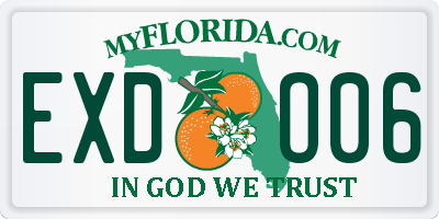 FL license plate EXDO06
