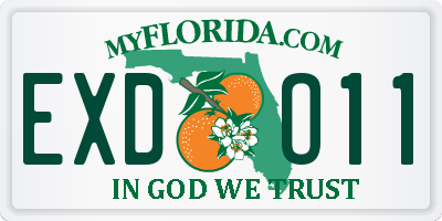 FL license plate EXDO11