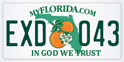 FL license plate EXDO43