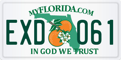FL license plate EXDO61
