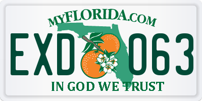 FL license plate EXDO63