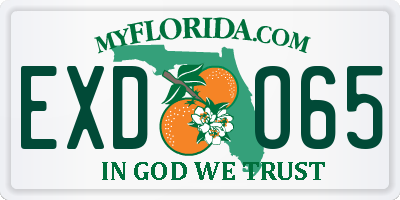 FL license plate EXDO65