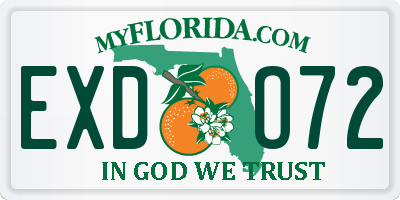 FL license plate EXDO72