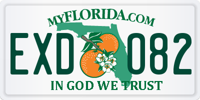FL license plate EXDO82