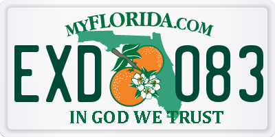 FL license plate EXDO83
