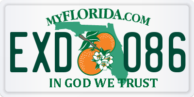 FL license plate EXDO86