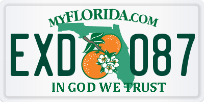 FL license plate EXDO87