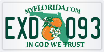 FL license plate EXDO93