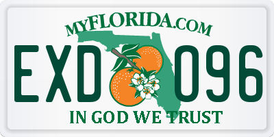 FL license plate EXDO96