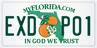 FL license plate EXDP01