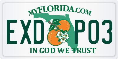 FL license plate EXDP03