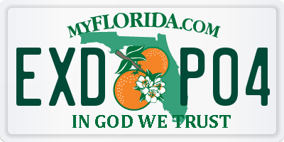 FL license plate EXDP04