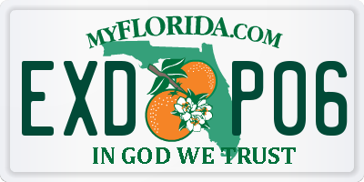 FL license plate EXDP06