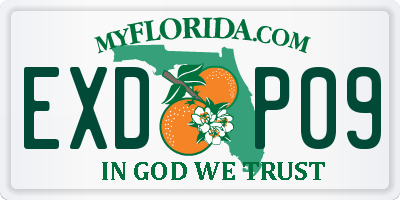 FL license plate EXDP09