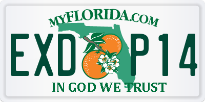 FL license plate EXDP14