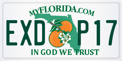 FL license plate EXDP17