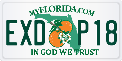 FL license plate EXDP18