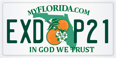 FL license plate EXDP21