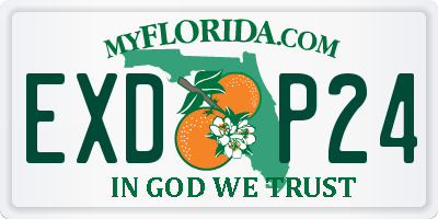 FL license plate EXDP24