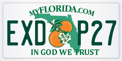 FL license plate EXDP27