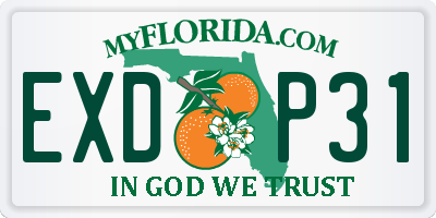 FL license plate EXDP31