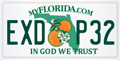 FL license plate EXDP32
