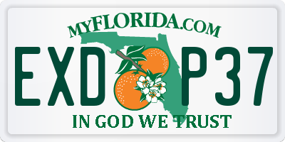 FL license plate EXDP37