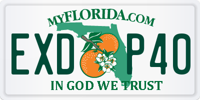 FL license plate EXDP40