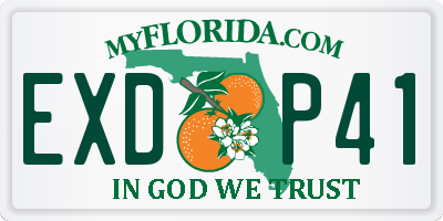 FL license plate EXDP41