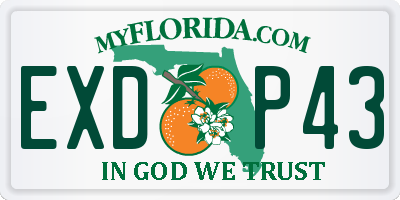 FL license plate EXDP43