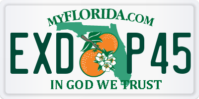 FL license plate EXDP45