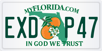 FL license plate EXDP47