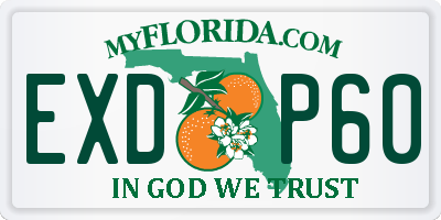 FL license plate EXDP60