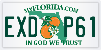 FL license plate EXDP61