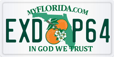 FL license plate EXDP64