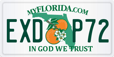 FL license plate EXDP72