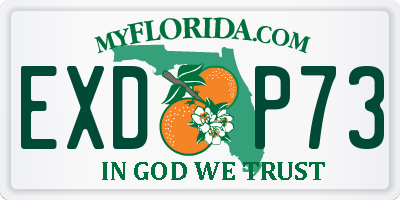 FL license plate EXDP73
