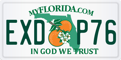FL license plate EXDP76