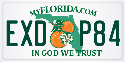 FL license plate EXDP84