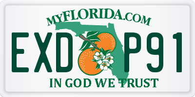 FL license plate EXDP91