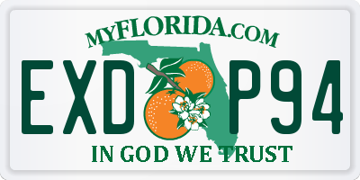 FL license plate EXDP94