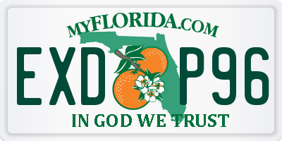 FL license plate EXDP96