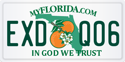 FL license plate EXDQ06